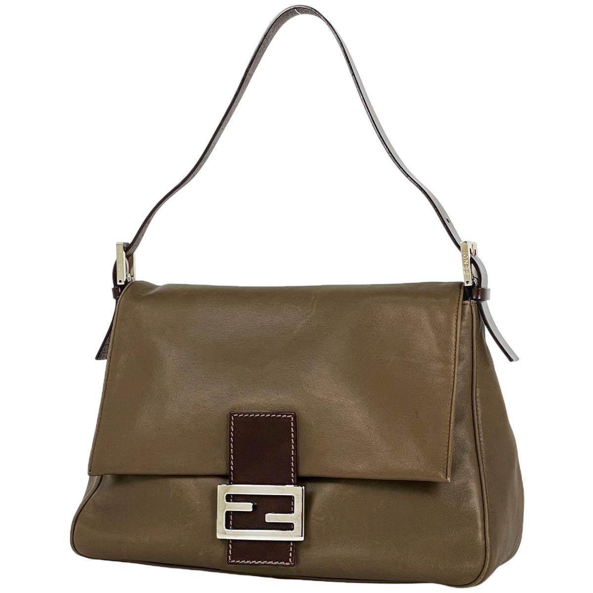 フェンディ FENDI ズッカロゴ ショルダーバッグ マンマバケット ワンショルダー ハンドバッグ レザー ブラウン 26325 レディース