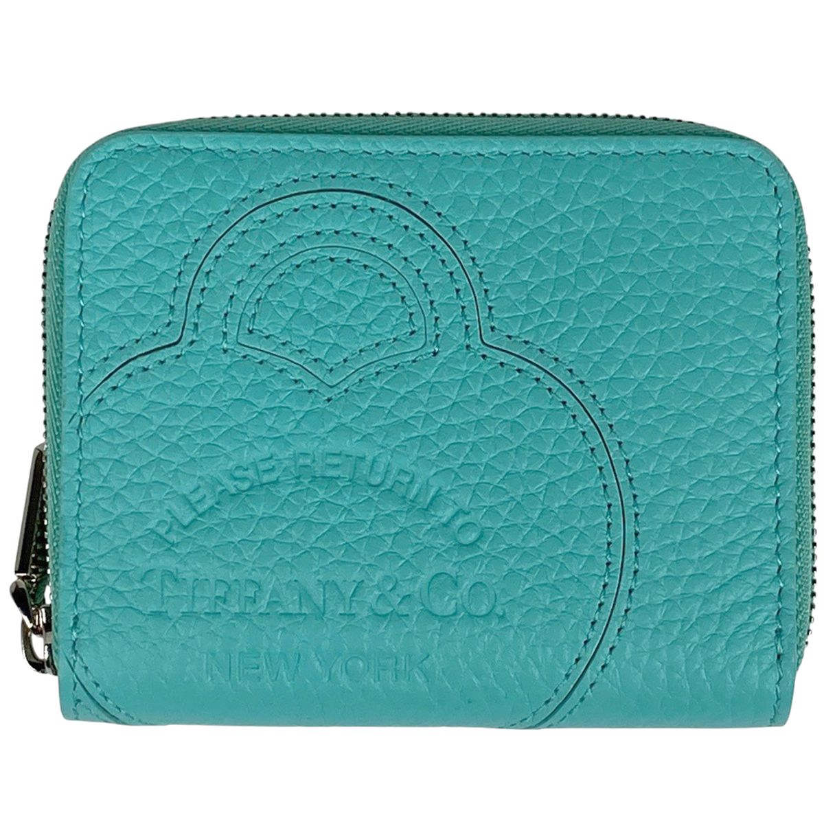 ティファニー TIFFANY&Co. ロゴ ラウンドファスナー 二つ折り財布