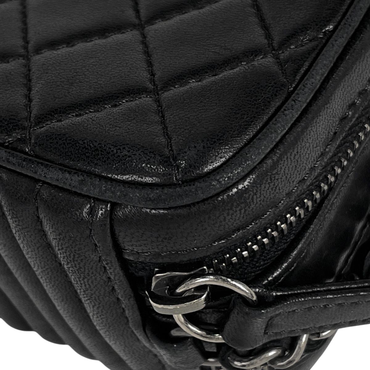 シャネル CHANEL ココボーイ チェーン ショルダーバッグ マトラッセ 