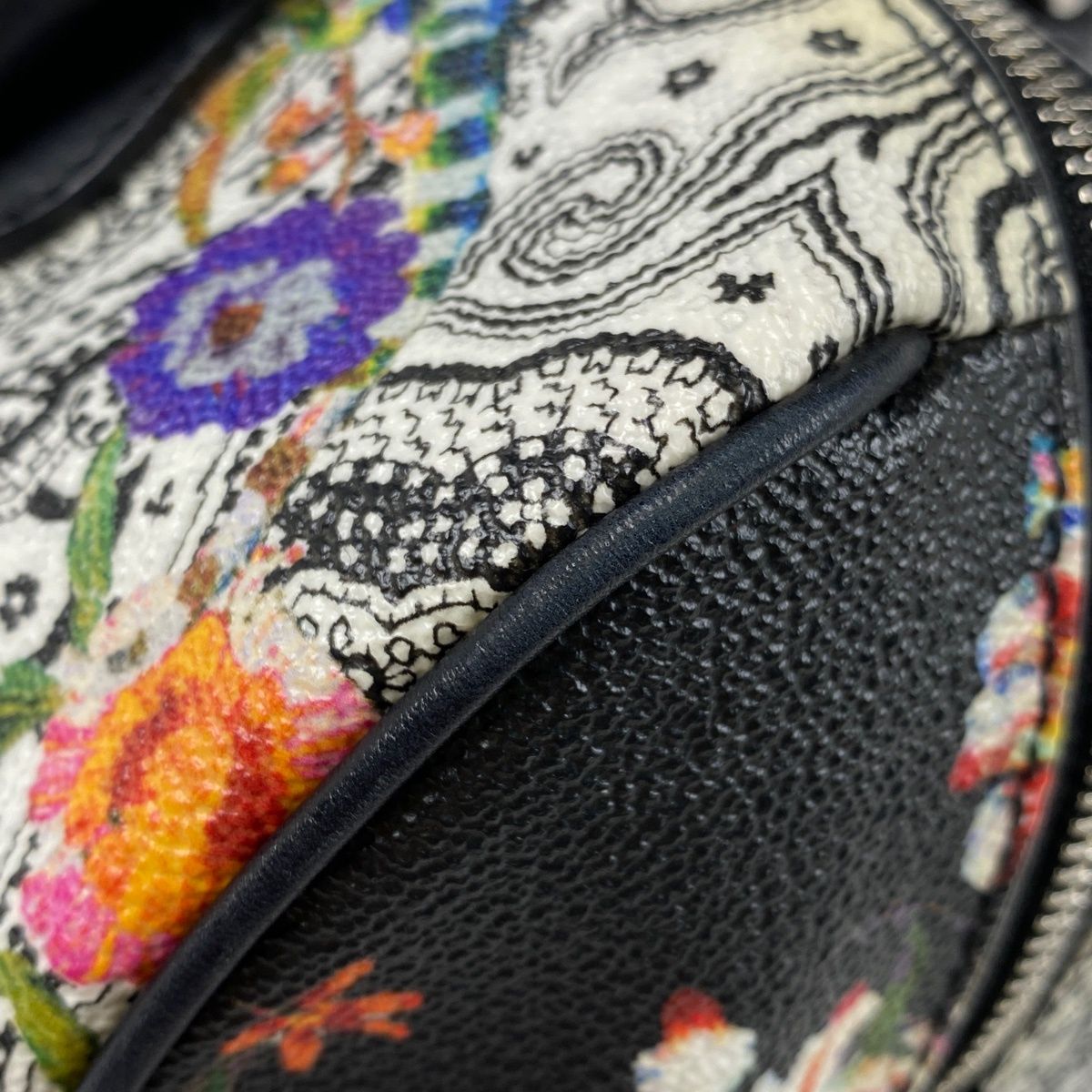 エトロ ETRO ペイズリー柄 ハンドバッグ フラワー ミニボストン