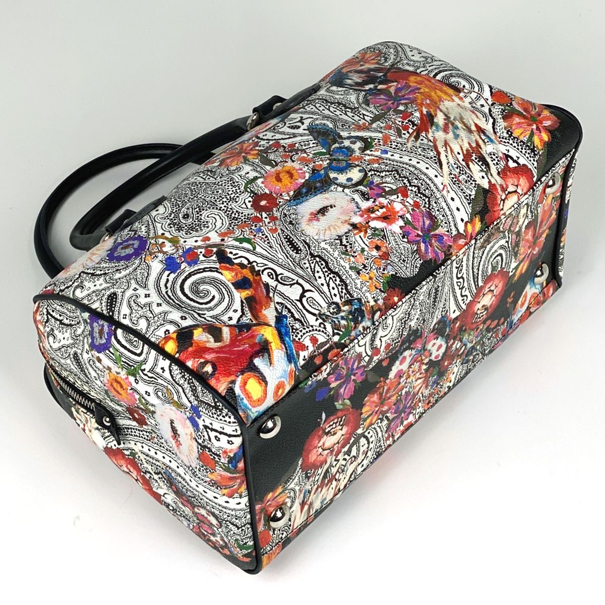 エトロ ETRO ペイズリー柄 ハンドバッグ フラワー ミニボストン