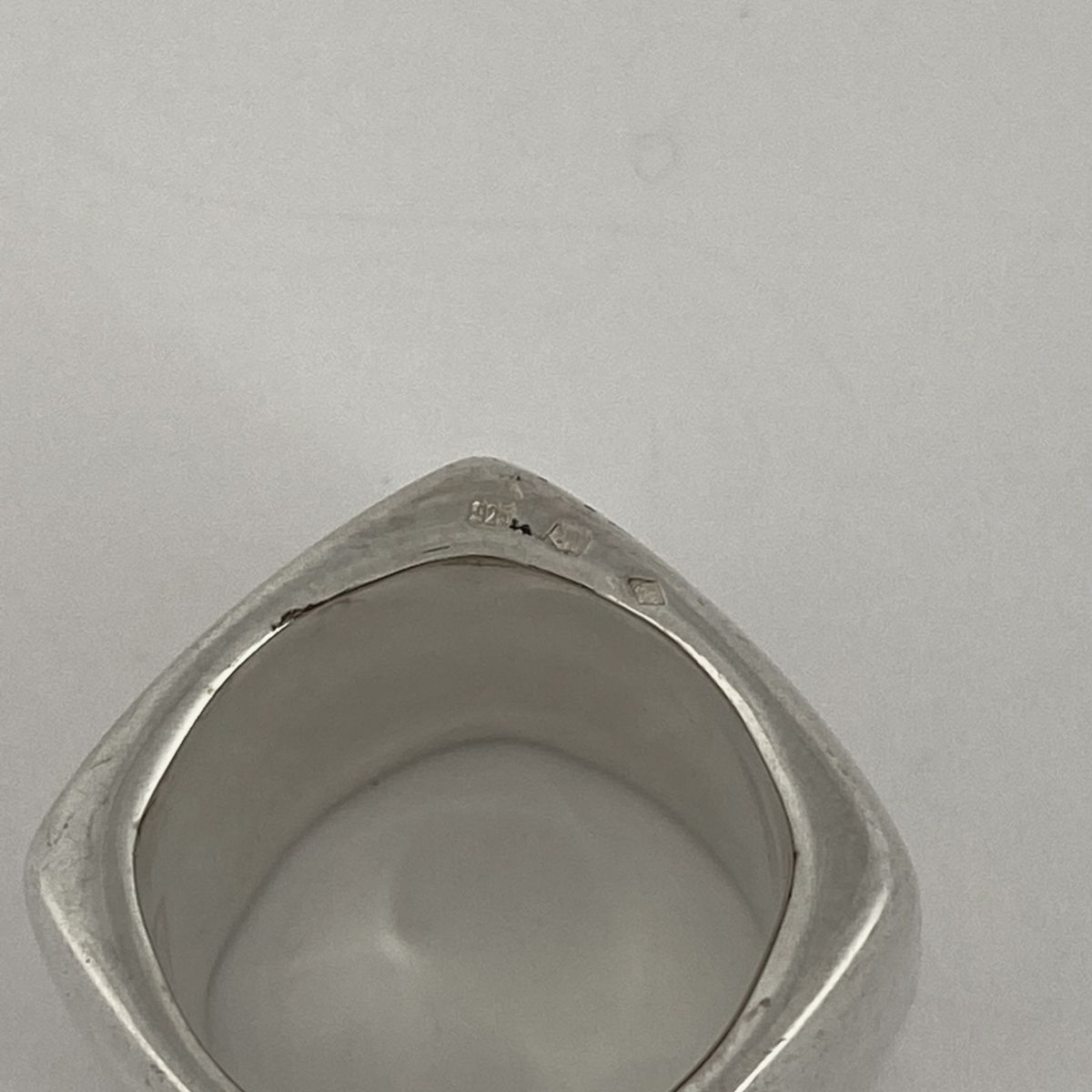 シャネル CHANEL ロゴ リング スクエア ワイド 指輪 リング 16号