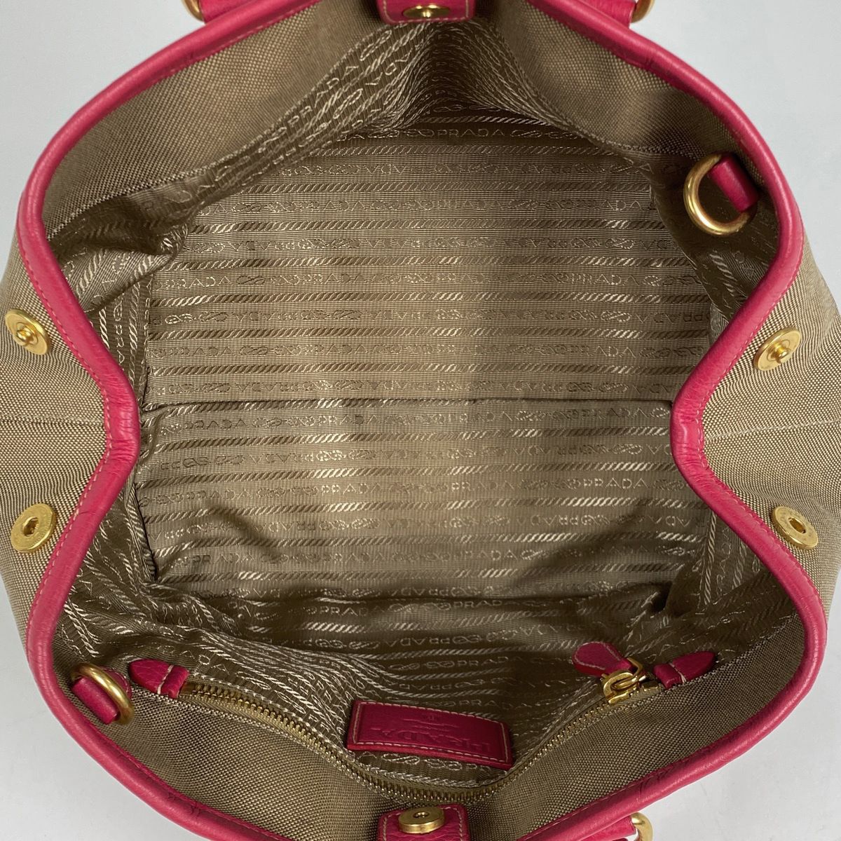 プラダ PRADA ロゴ ジャガード ハンドバッグ 2WAY ショルダーバッグ