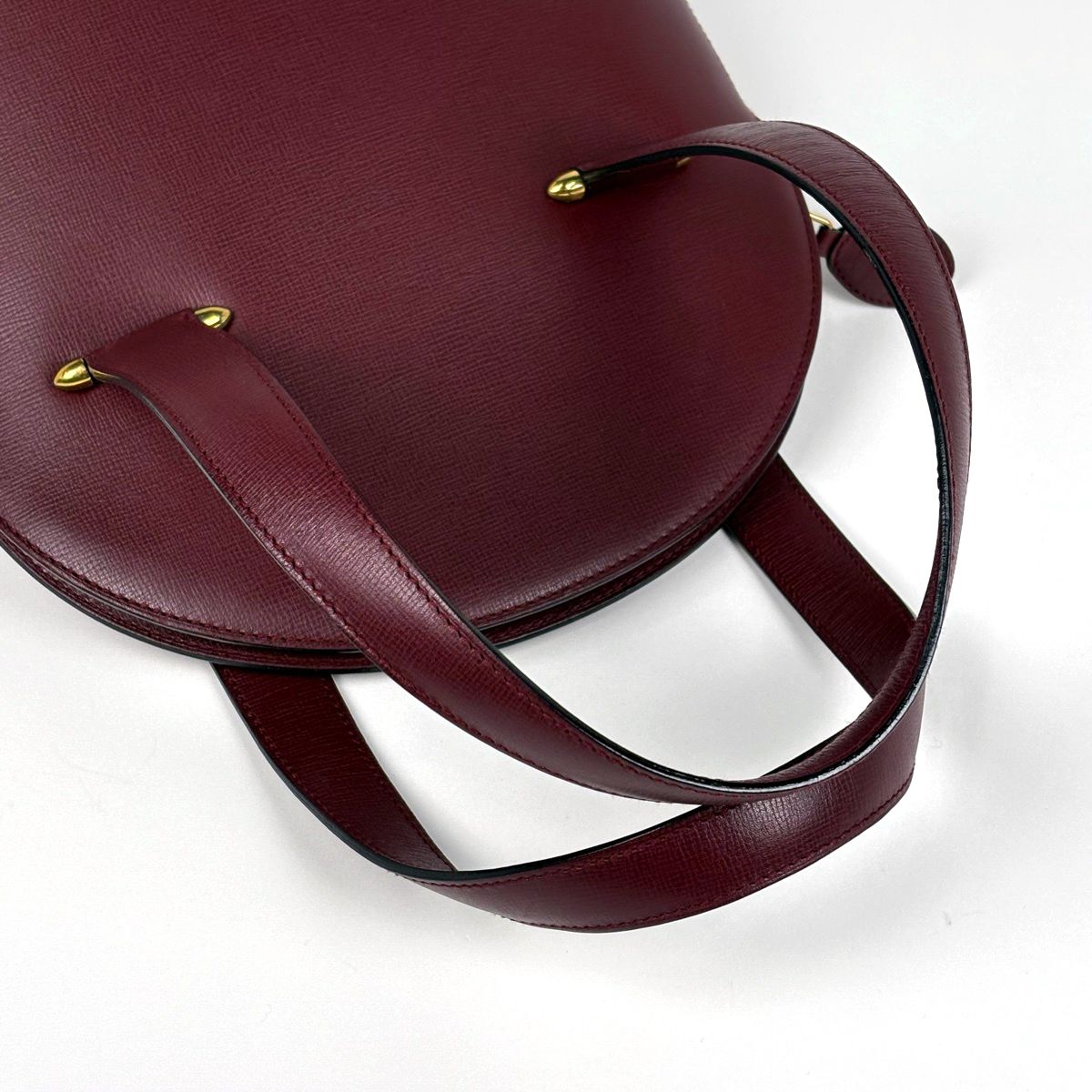 カルティエ CARTIER マストライン ハンドバッグ レザー ボルドー