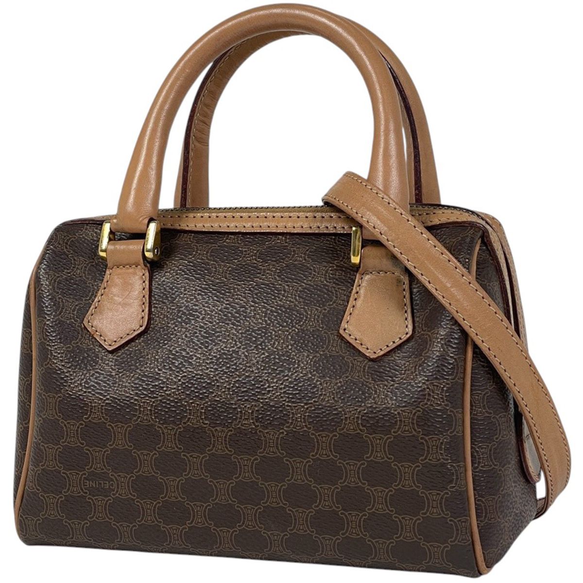 セリーヌ CELINE マカダム柄 ミニ ハンドバッグ 2WAY ショルダーバッグ