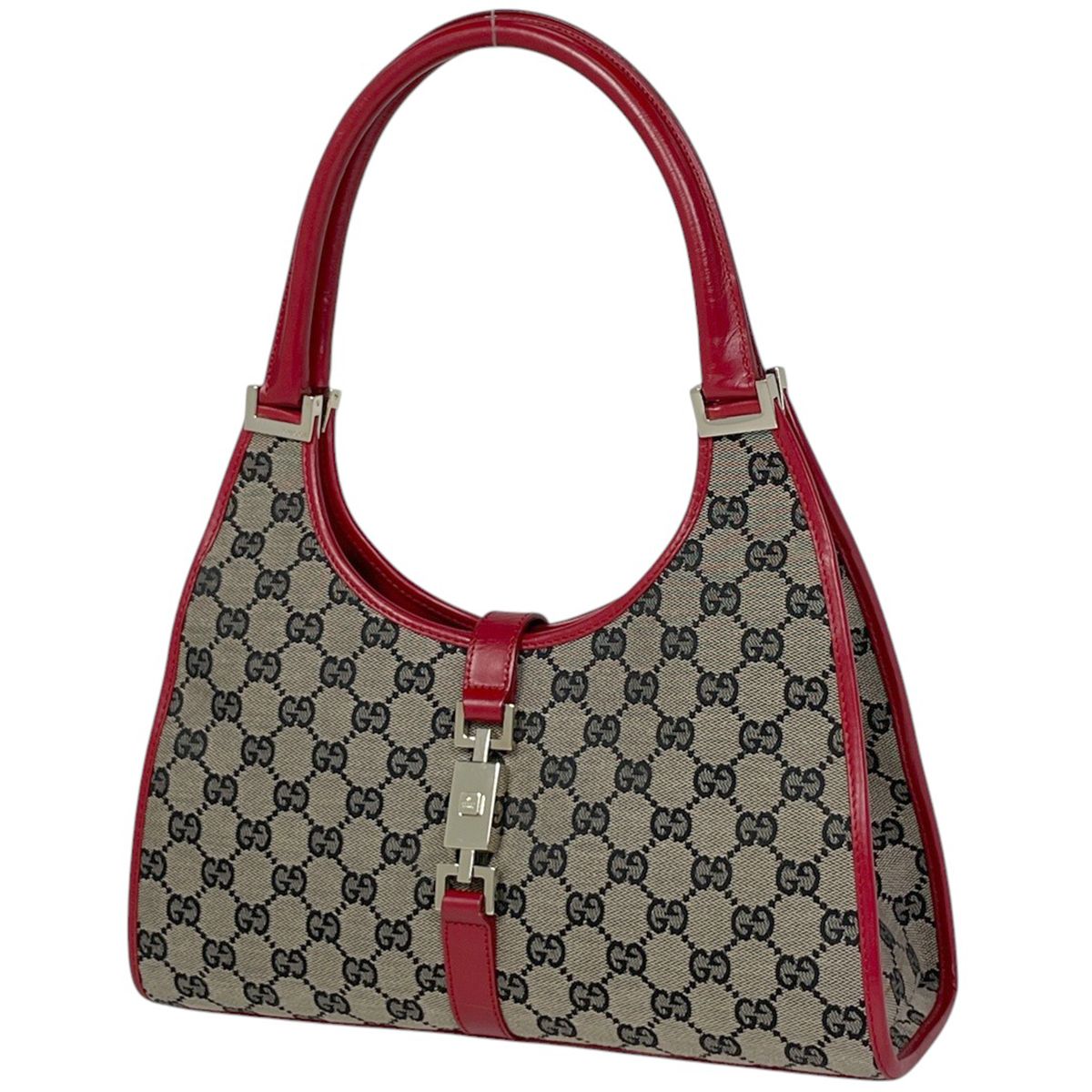 グッチ GUCCI ジャッキーライン ショルダーバッグ ハンドバッグ GG柄 GGキャンバス ベージュ レッド 0021067 レディース