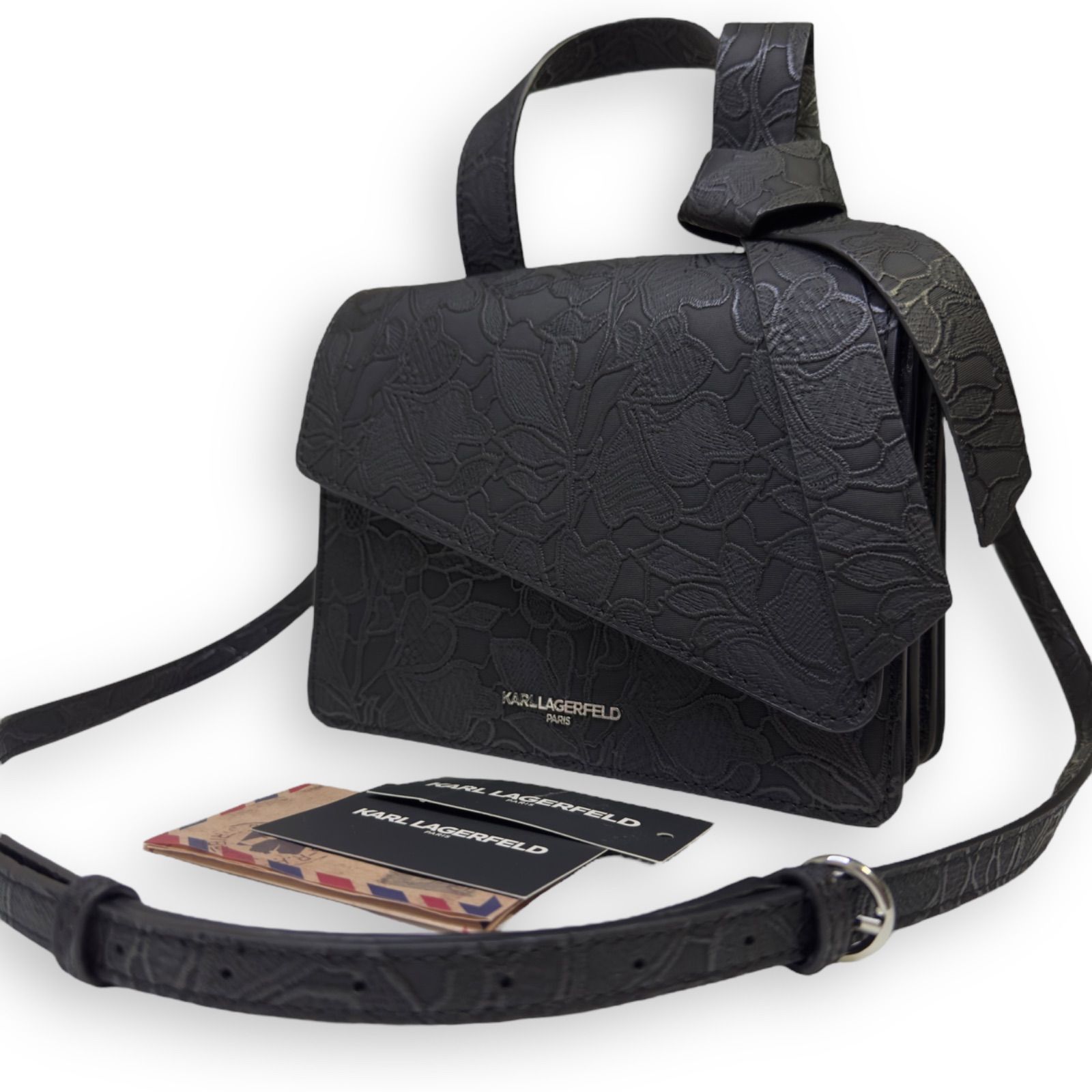 未使用 カールラガーフェルド 2way ハンドバッグ ショルダーバッグ