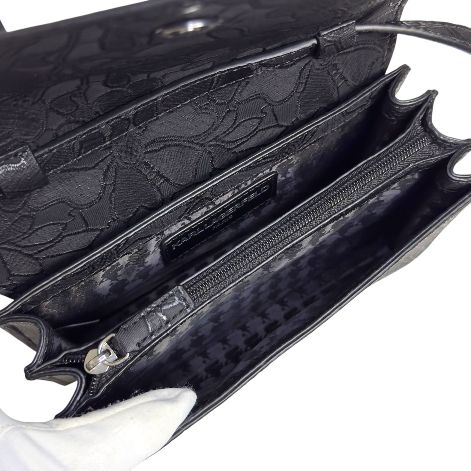 未使用 カールラガーフェルド 2way ハンドバッグ ショルダーバッグ  