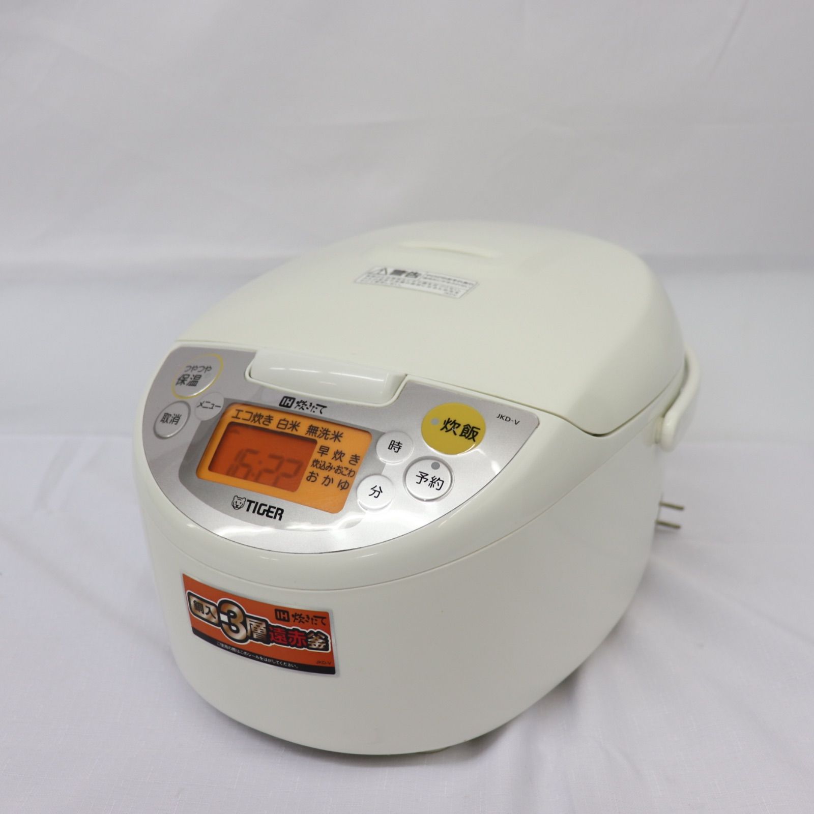 美品】TIGER タイガー IH炊飯ジャー JKD-V100 2016年製 5.5合 1.0L