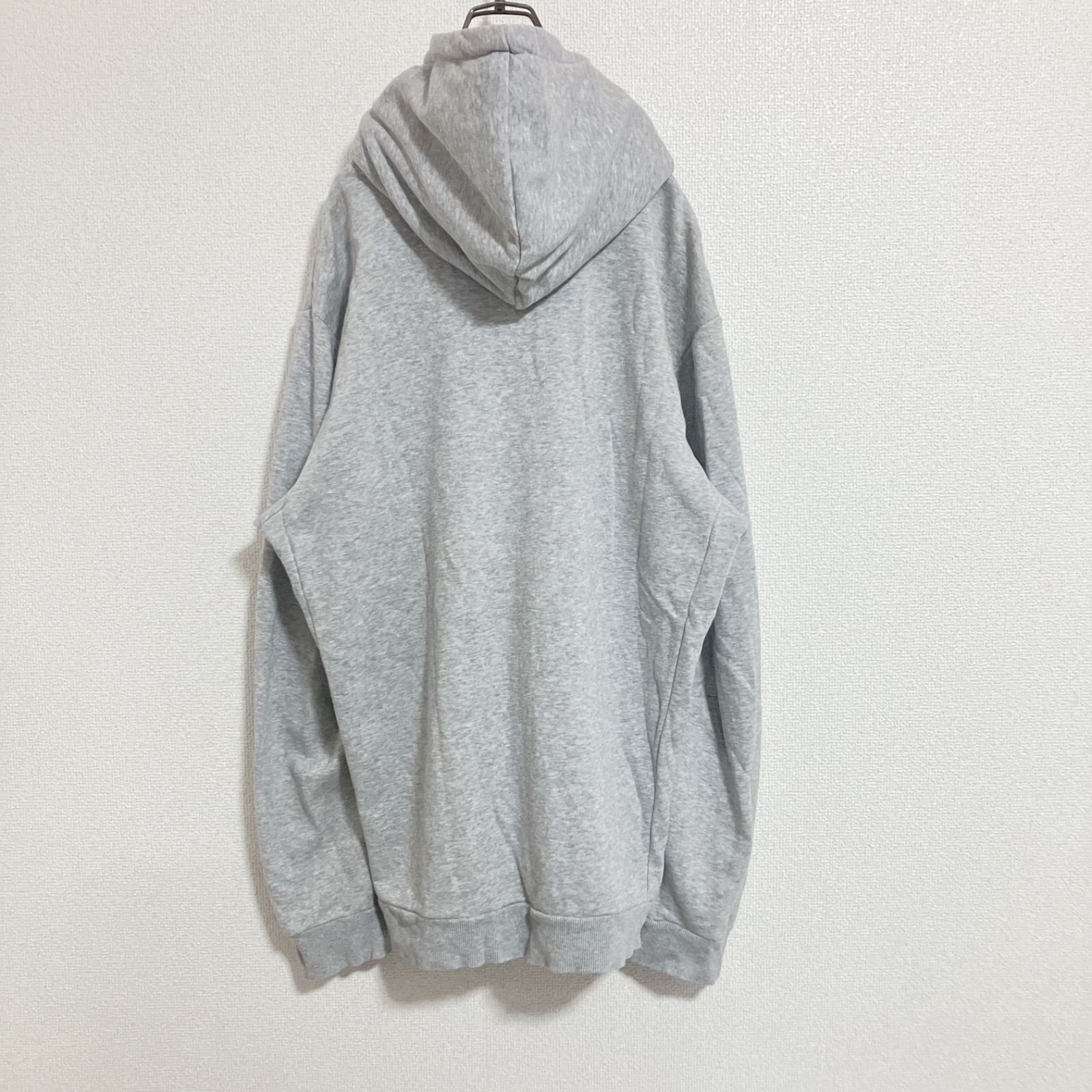 ビッグロゴ】00s adidas アディダス プルオーバーパーカー グレー 2XO 