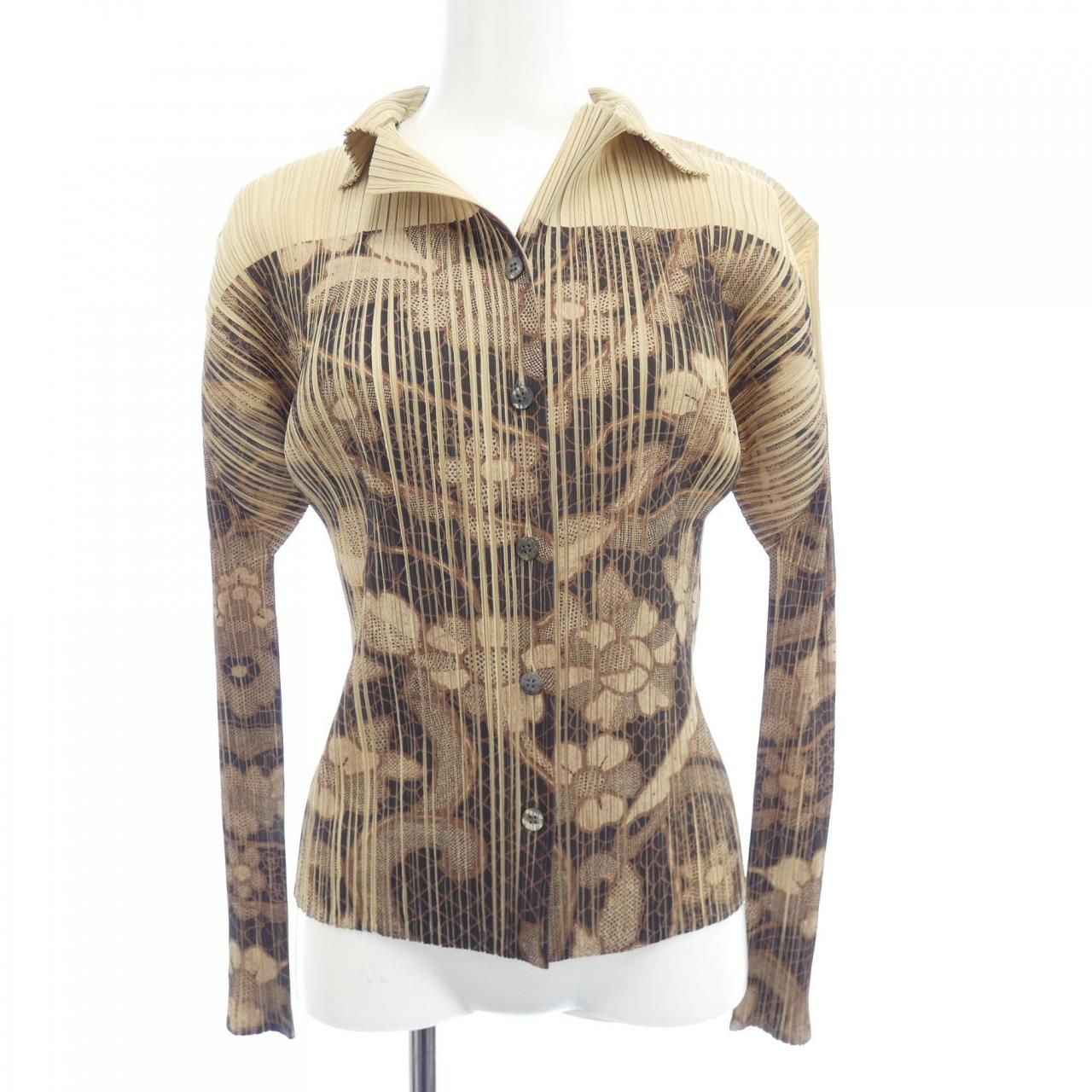 ヴィンテージ プリーツプリーズ PLEATS PLEASE 転写 フラワー PP 86-JK 424 カーディガン