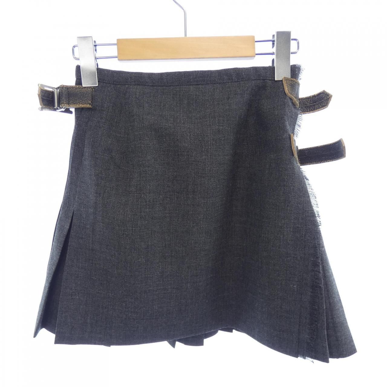 プラダ PRADA プリーツ ラッシュステッチ P147ZE SOOO 17N1 スカート