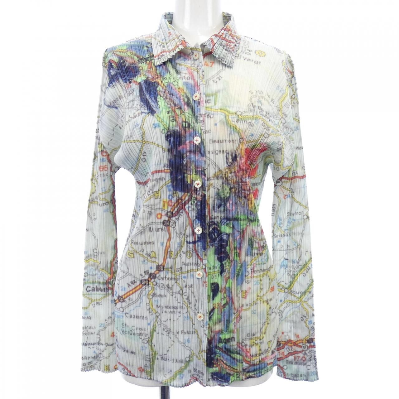 プリーツプリーズ PLEATS PLEASE WORLD MAP 世界地図 PP 51 JJ 803 7559115 シャツ