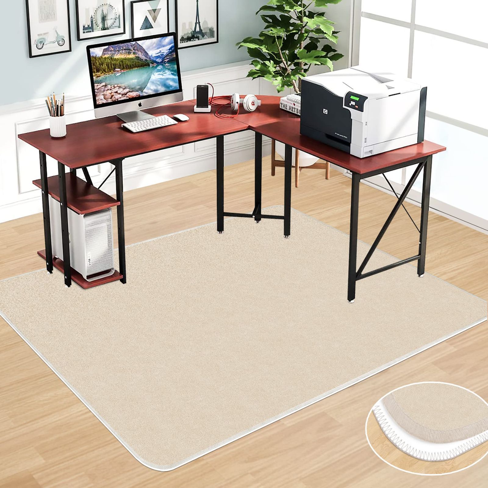 チェアマット 100 140cmカーペット 床保護マットデスク下 JAYFAN 椅子