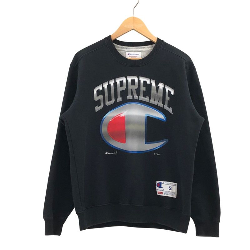品 Champion チャンピオン SUPREME シュプリーム 19 SS CHROME クローム クルーネック スウェット トレーナー 長袖 トップス 149 251201 hn 05 fur