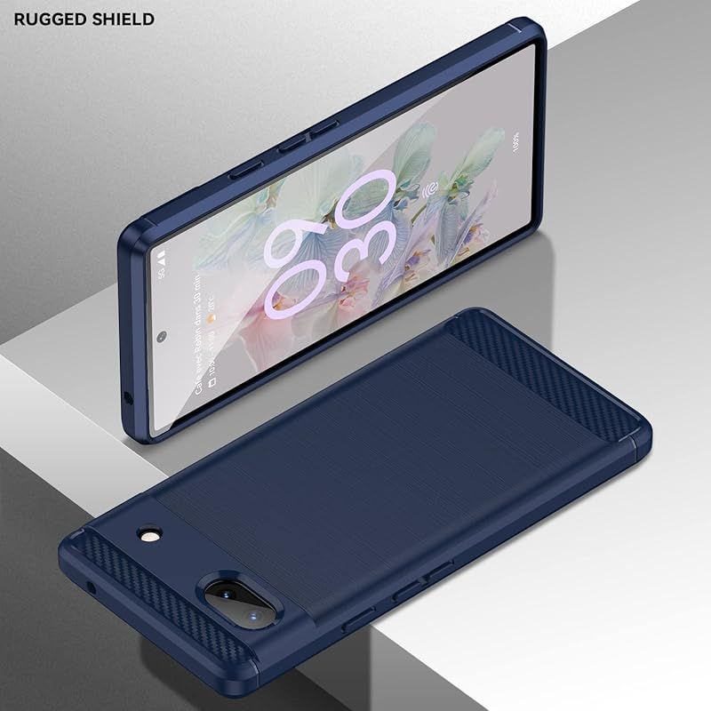 Pixel6 128GB au版 ケース付き Hbcnxny】Pixel 6A 5G au ケース 対応 耐衝撃 スマホケース 炭素繊維く