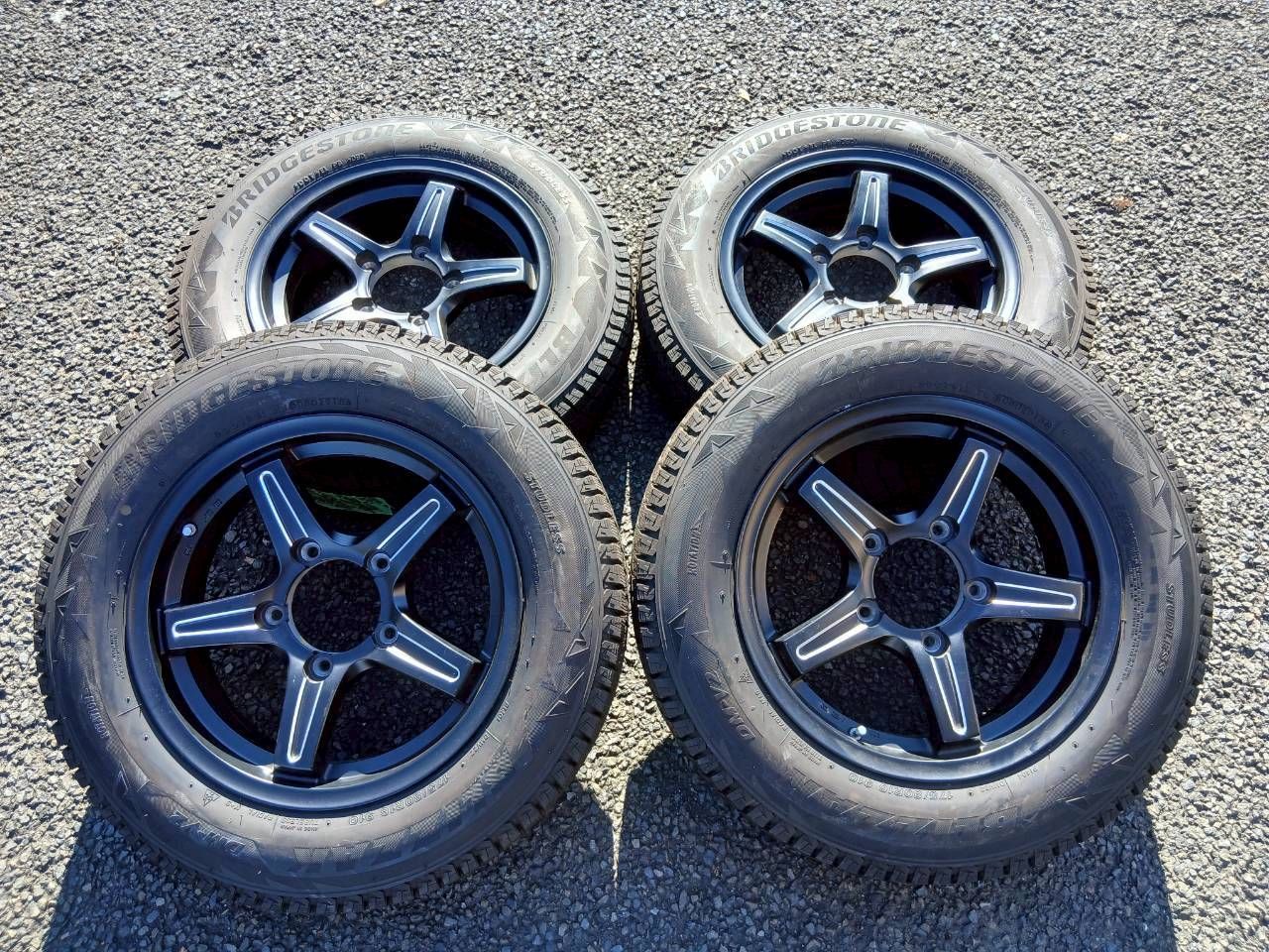 社外アルミホイール スタッドレスタイヤセット ブリジストン PCD 139 7 5 H 175 80 R 16ジムニー等へ