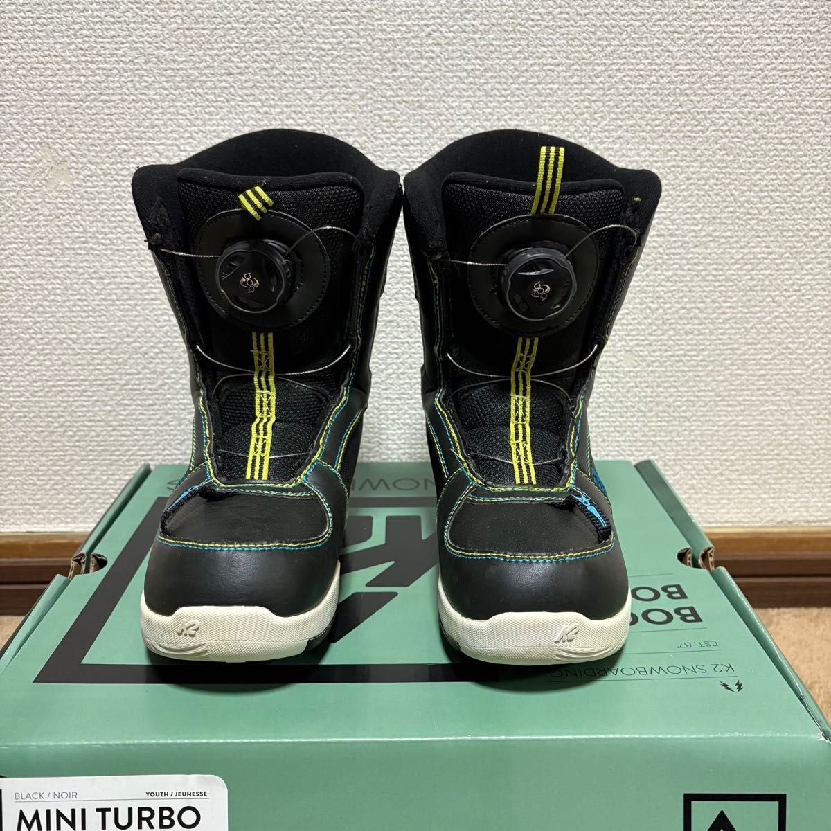 箱付き 美品 K2 MINI TURBO スノーボードブーツ BOAシステム キッズ