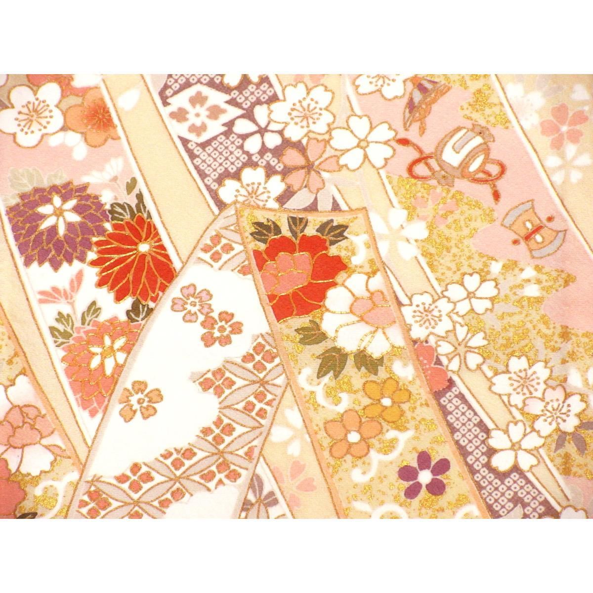 単衣 訪問着 友禅金彩加工 刺繍入り - メルカリ