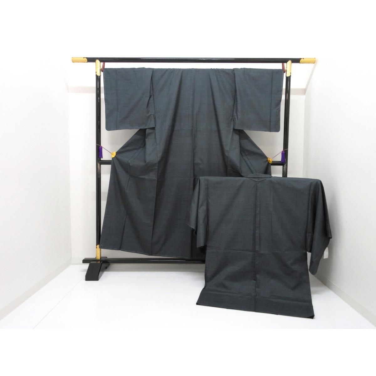 男物 大島紬 １００山 きもの 羽織 ２点セット