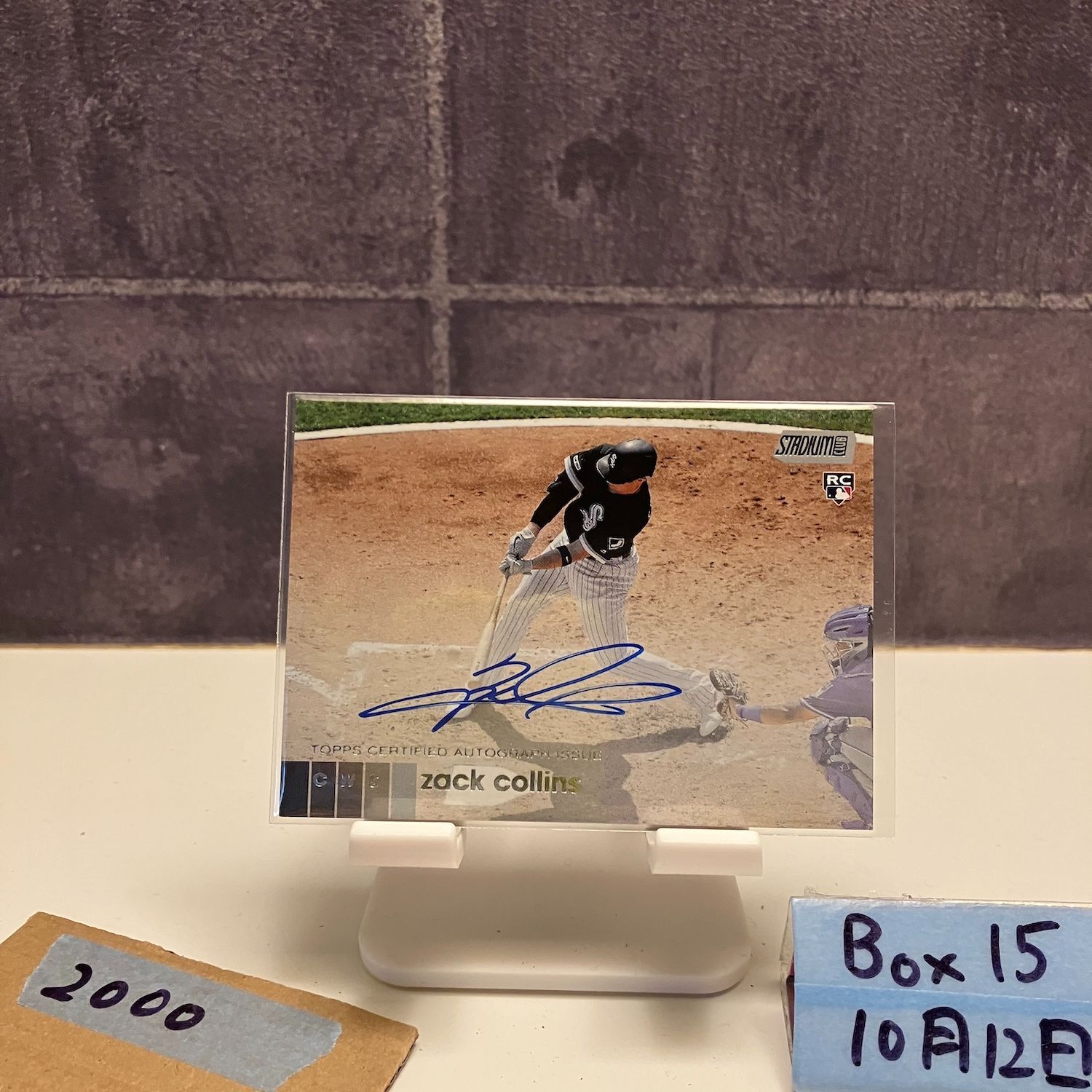 2020 Topps Stadium Club Zack Collins 直筆サインカード Chicago