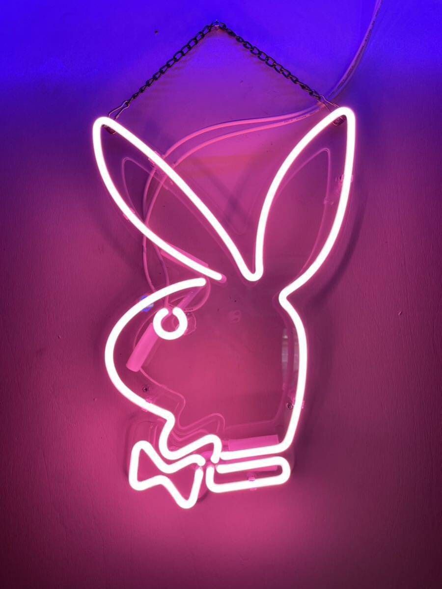 PLAY BOY プレイボーイ ネオンサイン ネオン看板 USA アメリカン雑貨 セクシーガール ガレージ 古着 アメ車 店舗 サーフィン ハーレー 00