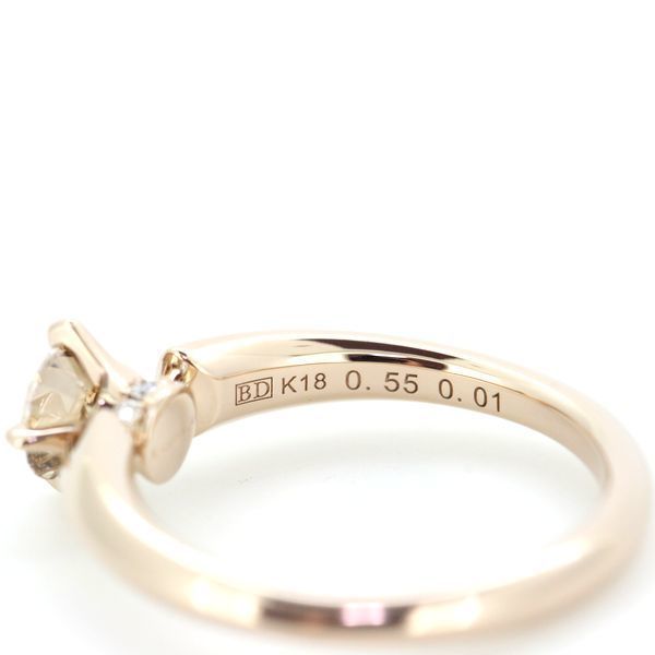 カシケイ ソリティア ブラウン ダイヤモンド 0.55ct リング K18 - メルカリ