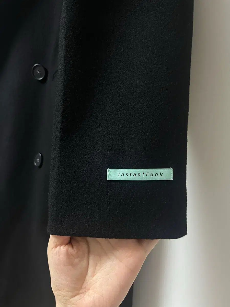 INSTANTFUNK オーバーサイズ ウール ダブル ロング コート