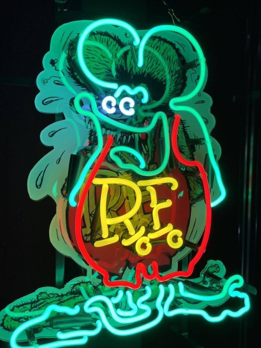ラットフィンク ネオン サイン 看板 ガレージ ヴィンテージ アメリカン