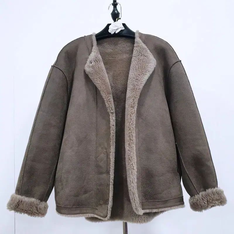 citygee リバーシブル ムートン ウール コート