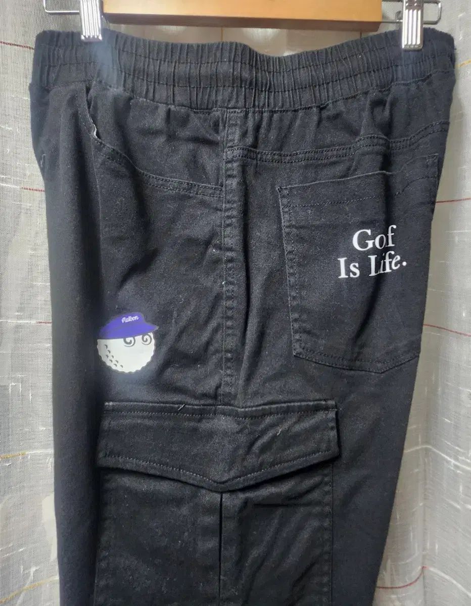 マルボンゴルフ ブラック ゴルフ カーゴ ズボン Golf is Life