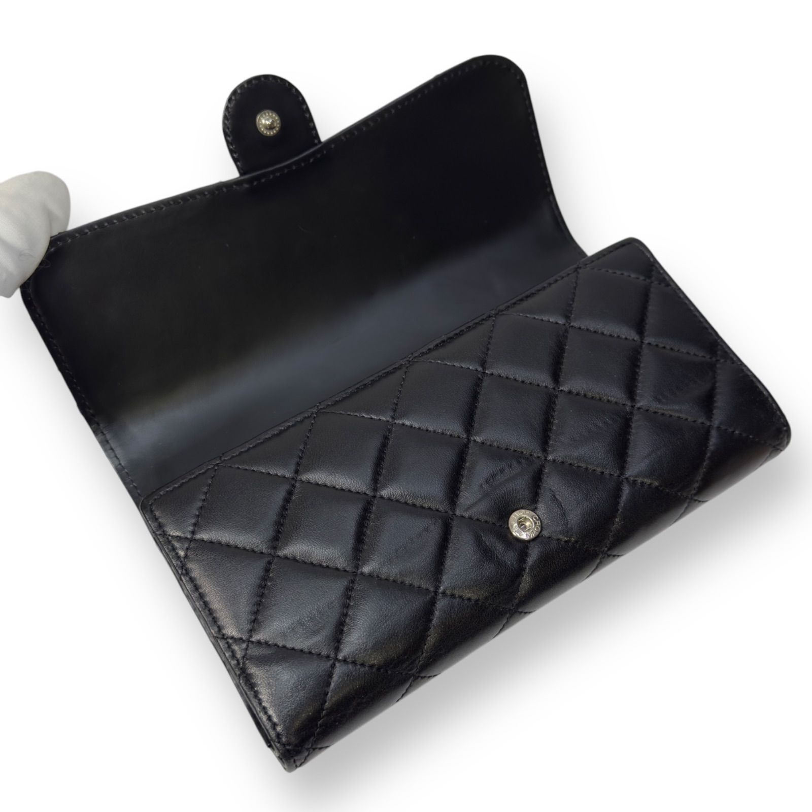 CLATHAS クレイサス カメリア 花 キルティング 三つ折り長財布 財布