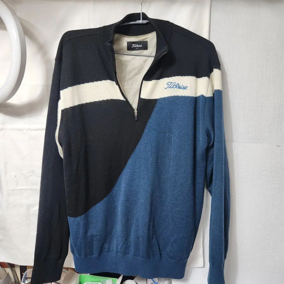 タイトリスト Titleist ゴルフ ダブル 防風 ハーフジップ ニット L