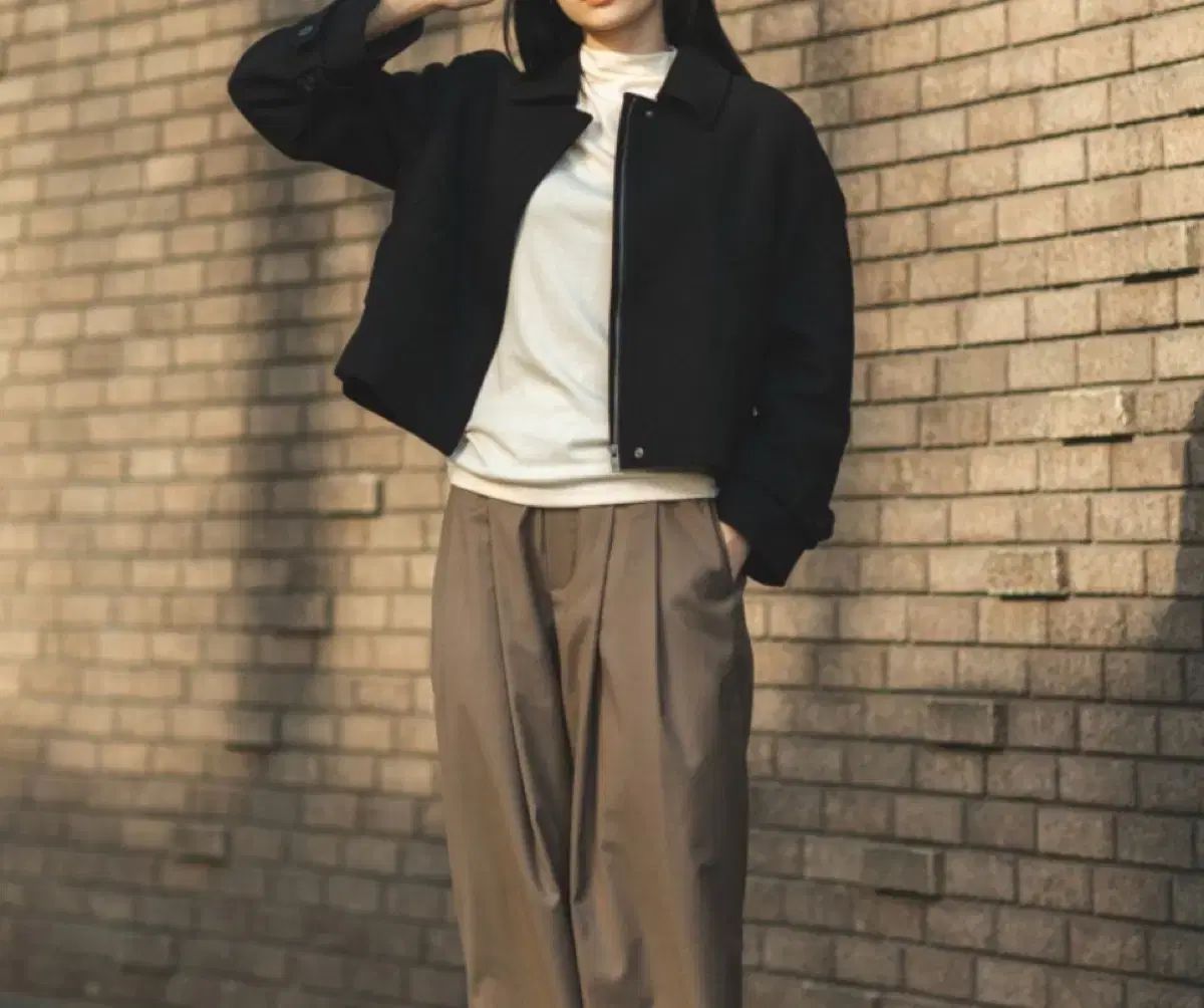 JWアンダーソン ウールブレンド ショートジャケット ブラック