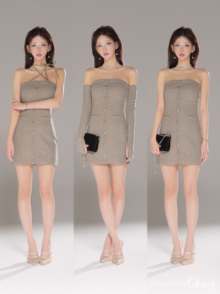 ブラウン [GL4321-W-2508] XSサイズあり【ROBE de FLEURS Glossy