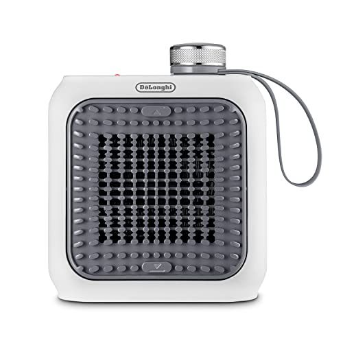 De Longhi デロンギ ファンヒーター カプスーラデスク -SB セラミックヒーター 足もと 手さき イタリアンデザイン 静音 コンパクト 独自グリッド設計 取り外し フィルター ストーンブルー デロンギファミリー登録で5年保e