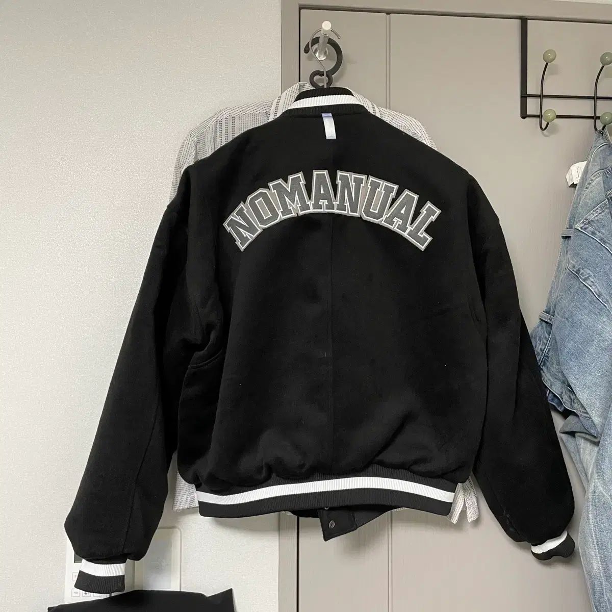 NOMANUAL スタジアムジャンバー Lサイズ NOMANUAL スタジャン ブラック