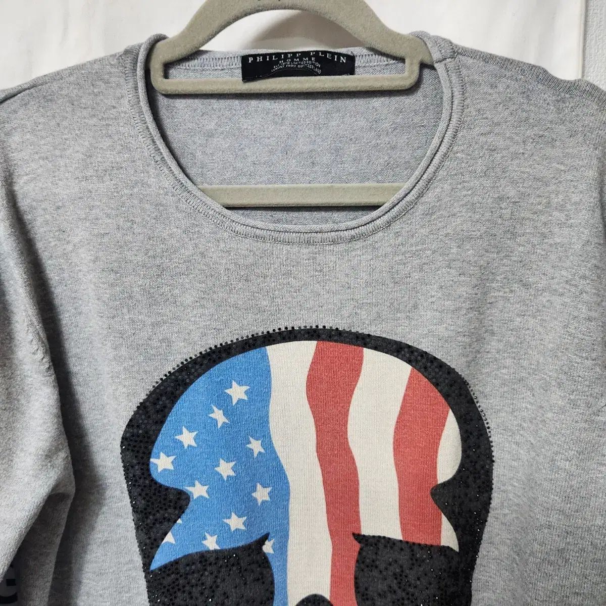 PHILIPP PLEIN(フィリッププレイン) スカル プリンティング ニット