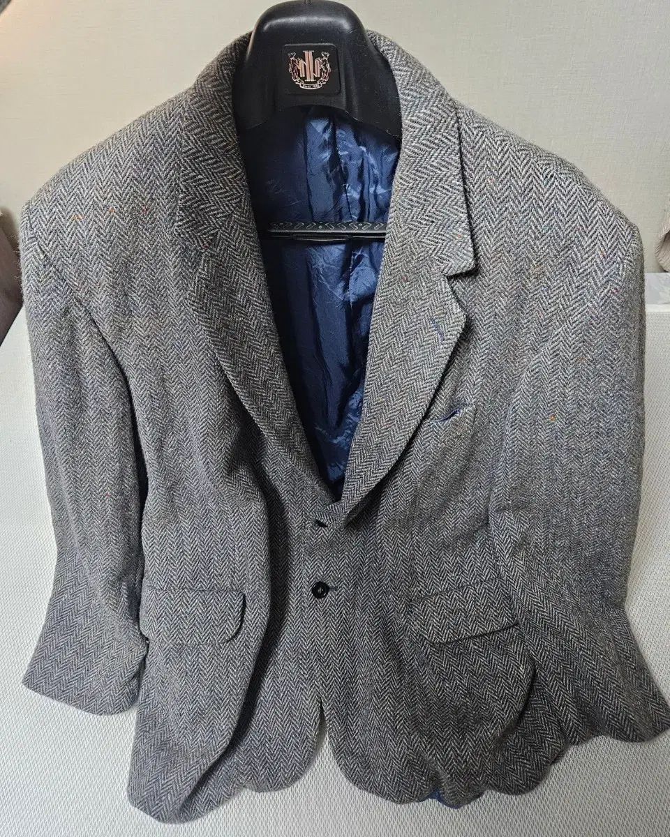 麻 ドネガル ヘリンボーンジャケット ツイードジャケット スポーツコート スポーツジャケット XL