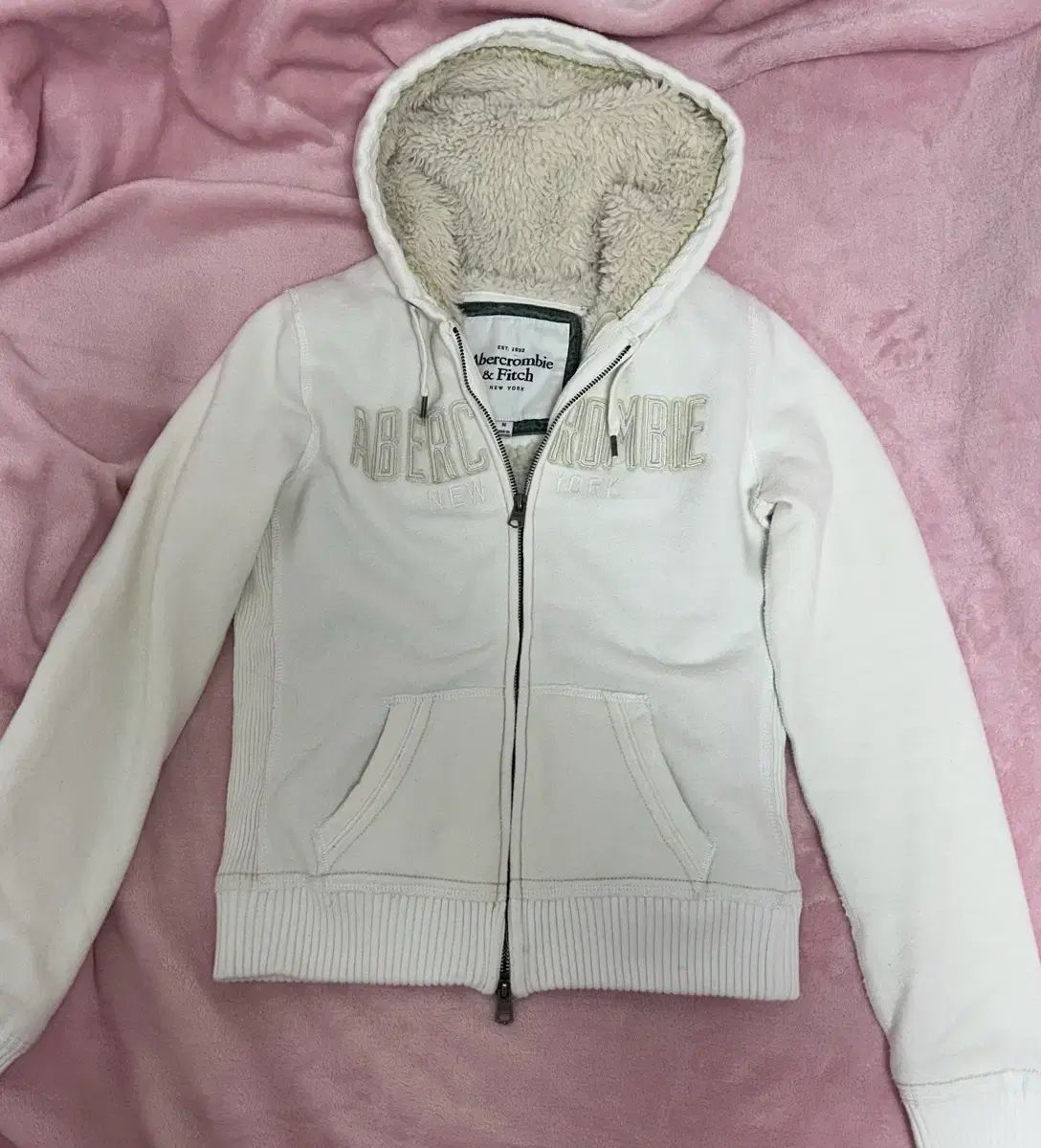 アバクロンビー abercrombie-fitch ボアファー ジップアップフーディー