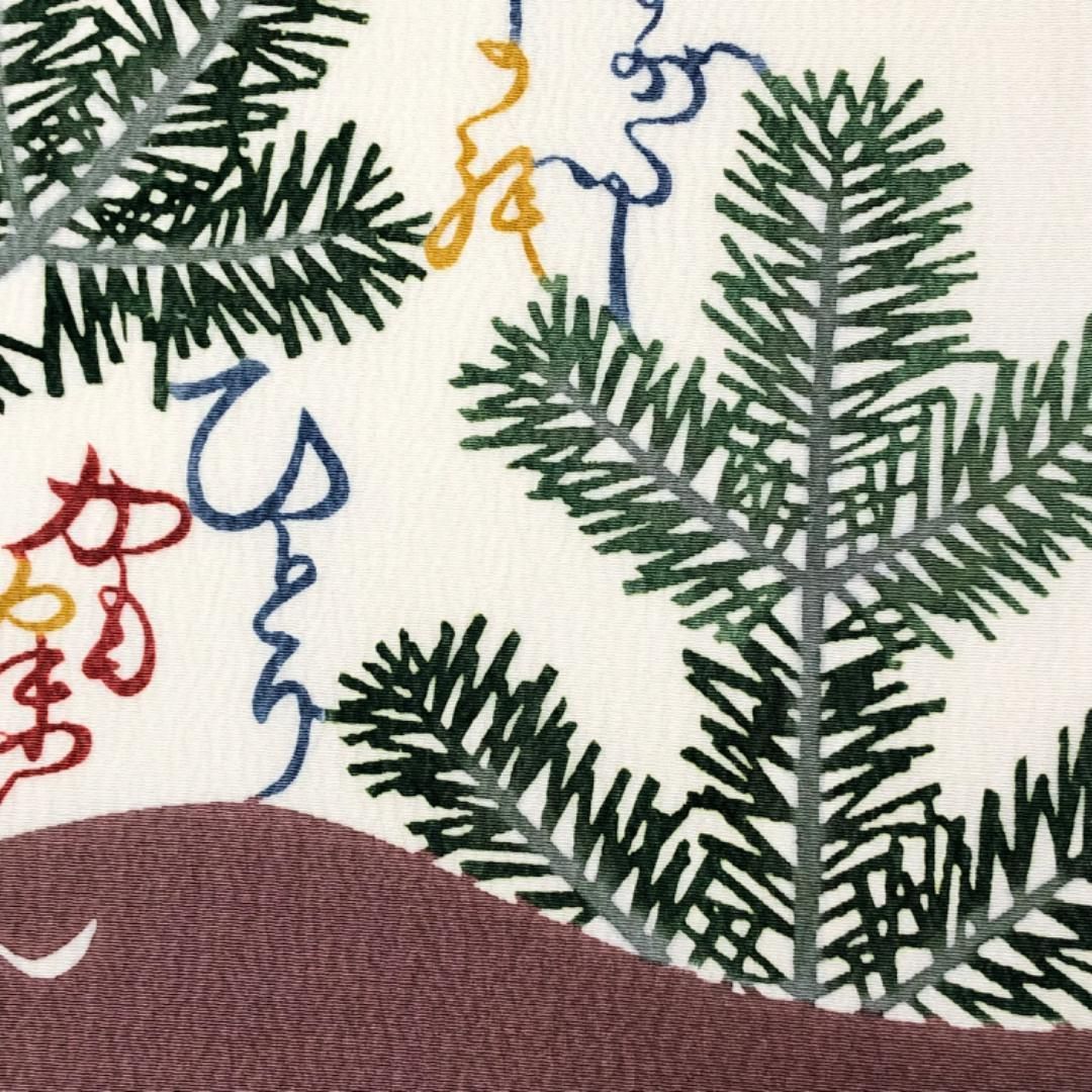 名古屋帯 京紅型 和染紅型 栗山吉三郎 百人一首 帯紅色 縮緬 O-5772