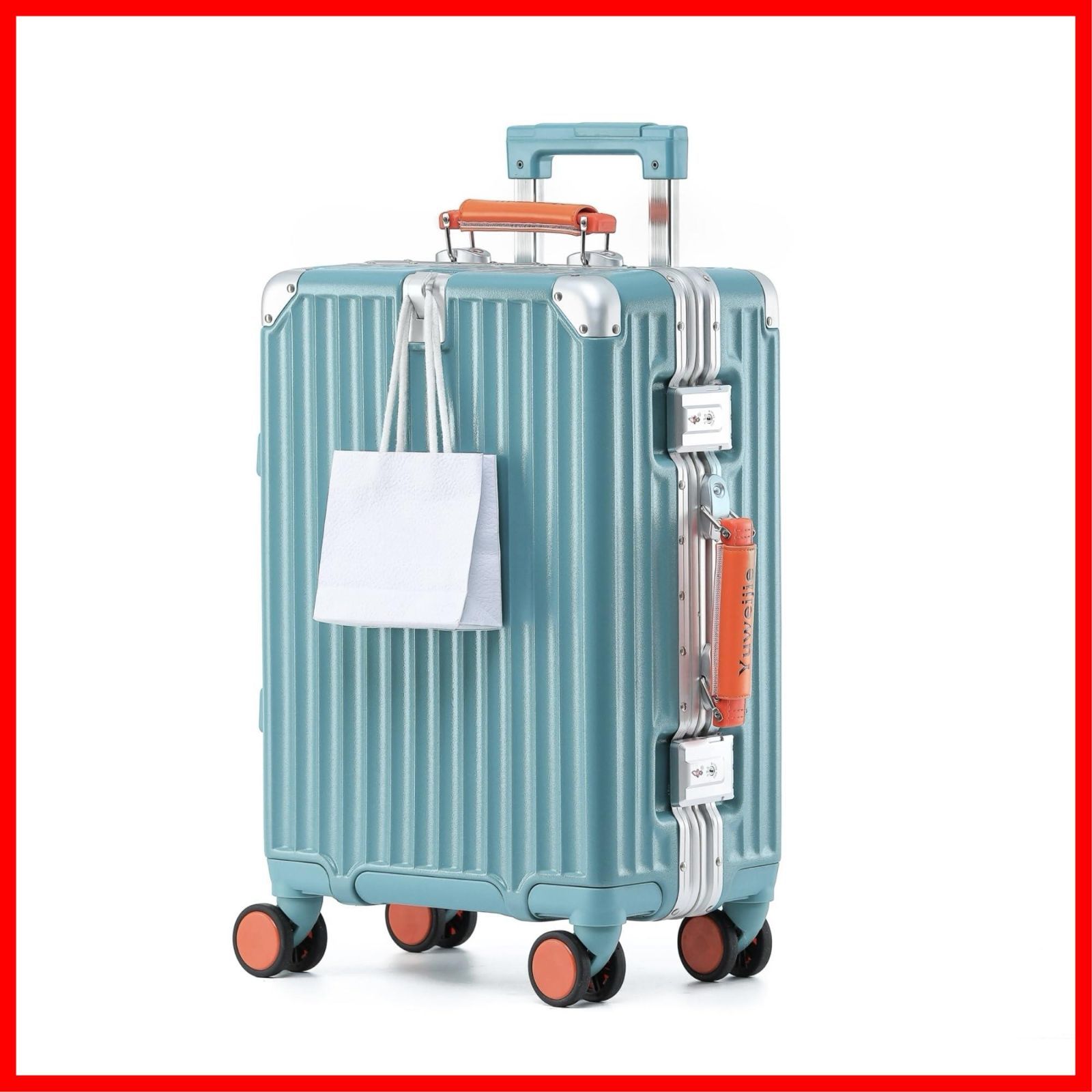 入学 疲れない設計 海外旅行出張 ハンドル レトロ TSAロック Sサイズ ダブルキャスター 静音 ブルー キャリーバッグ 軽量アルミフレーム式 大型 1-3泊 機内持ち込み キャリーケース 40 L 新感覚 モダン スーツケース Yuw