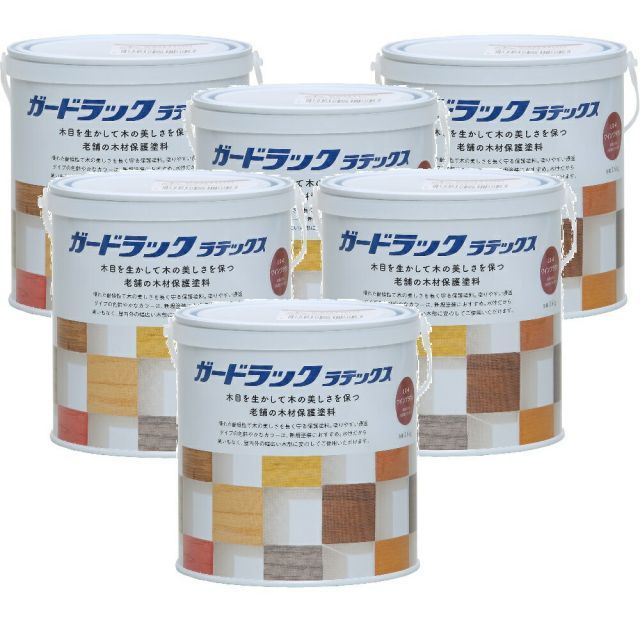 和信ペイント ガードラックラテックス ＬＸ−４ ワインブラウン（ＨＣ） 0.6kg ６缶セット
