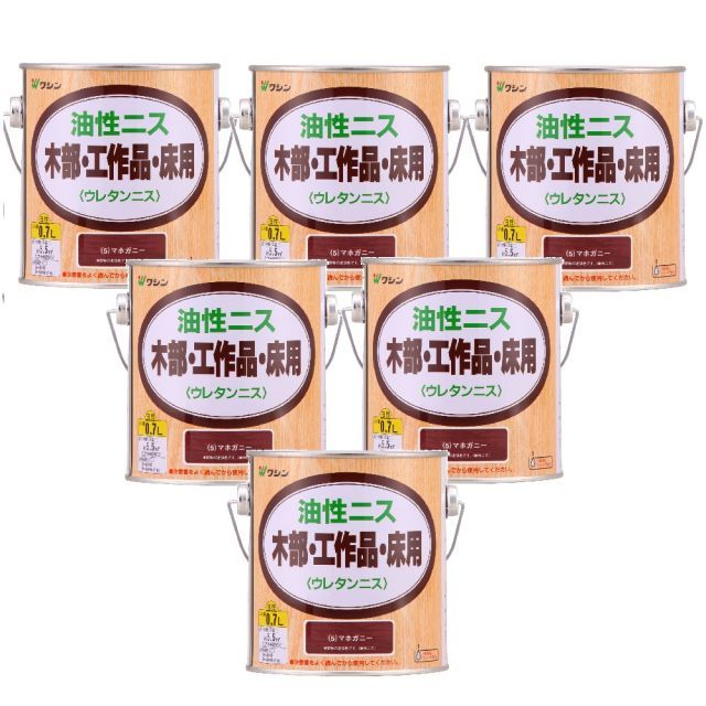 和信ペイント 油性ニス マホガニー 0.7L ６缶セット