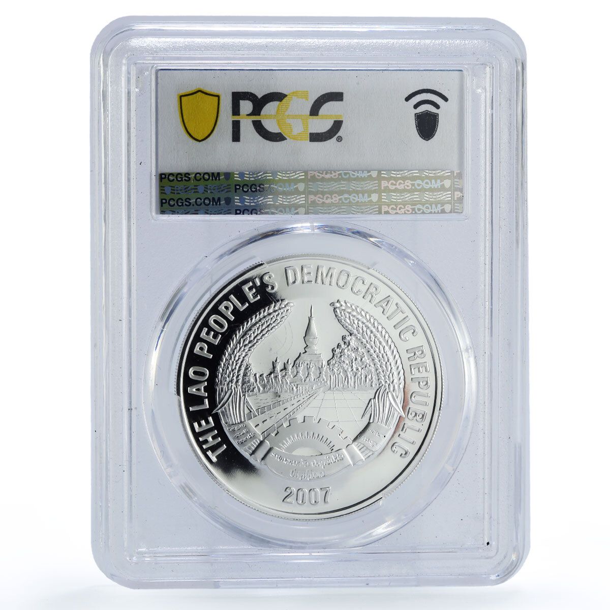 ラオス 15000キップ 亥年 太陰暦 PR 69 PCGS 銀貨 2007年