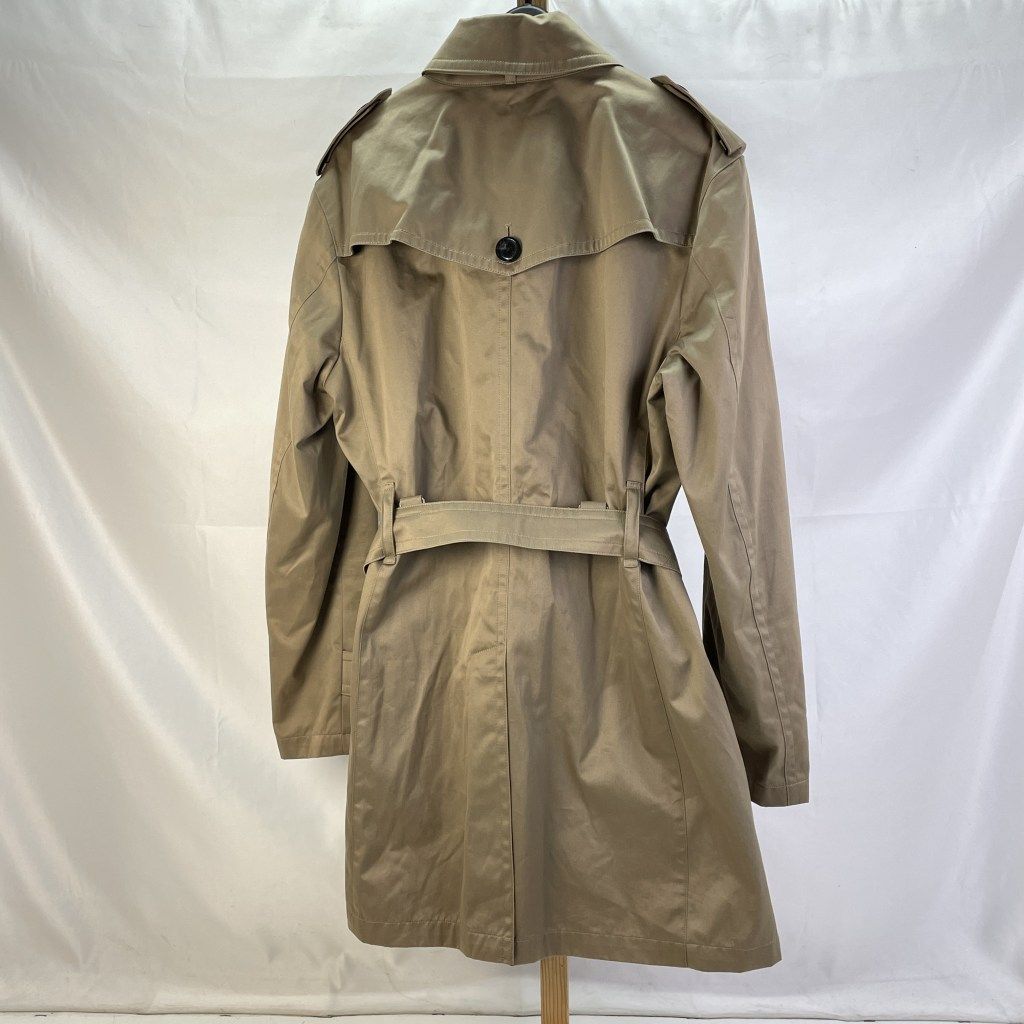 01 w-5852 バーバリーブラックレーベル BLACK LABEL トレンチコート ベルトあり ベージュ サイズL メンズ 三陽商会 アウター コットン D 1 A 63-301-46 品