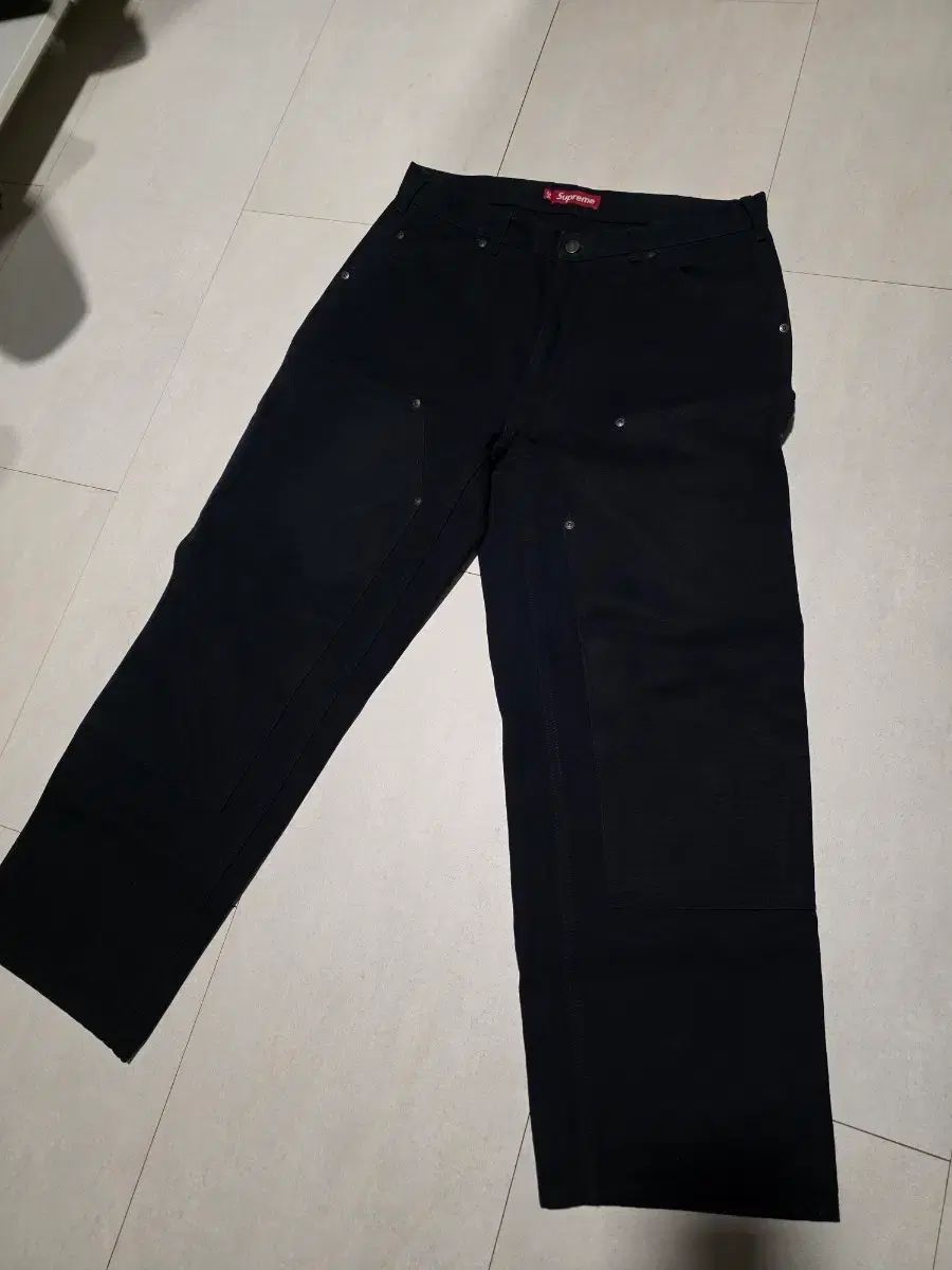 Supreme ダブルニー ペインター パンツ ブラック - 24SS 34サイズ