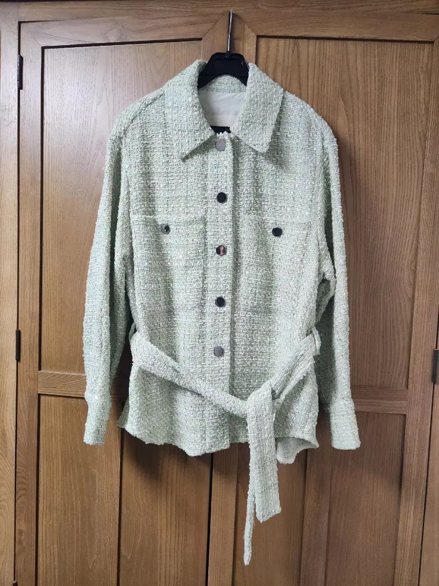 マージュ ツイード ベルト ジャケット