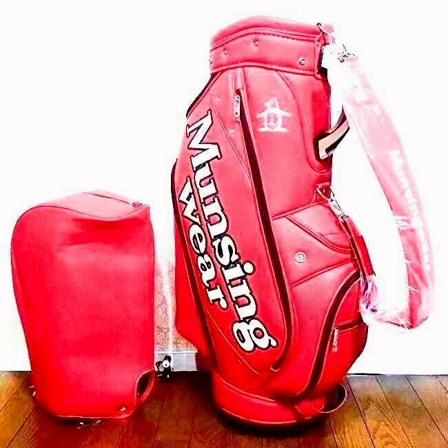 マンシングウェア キャディバック Munsingwear ゴルフバック マンシングウェアゴルフキャップ ネームプレート