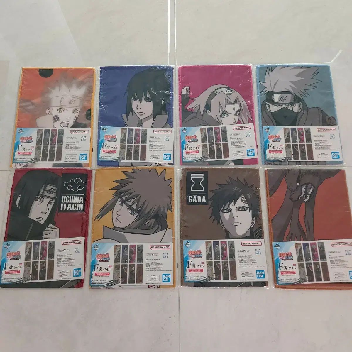 NARUTO -ナルト- 一番くじ タオル 全種 うちは サスケ, カカシ, イタチ 